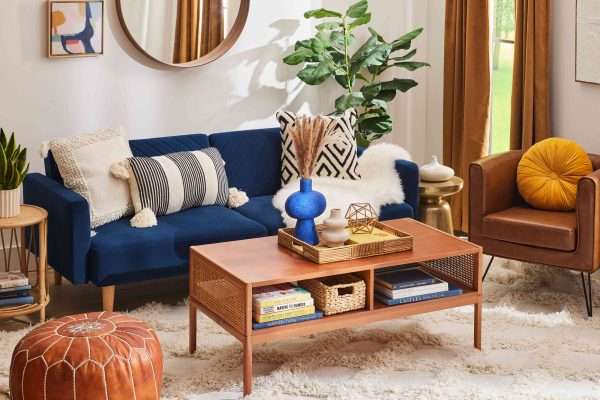 Blue Sofa Living Room