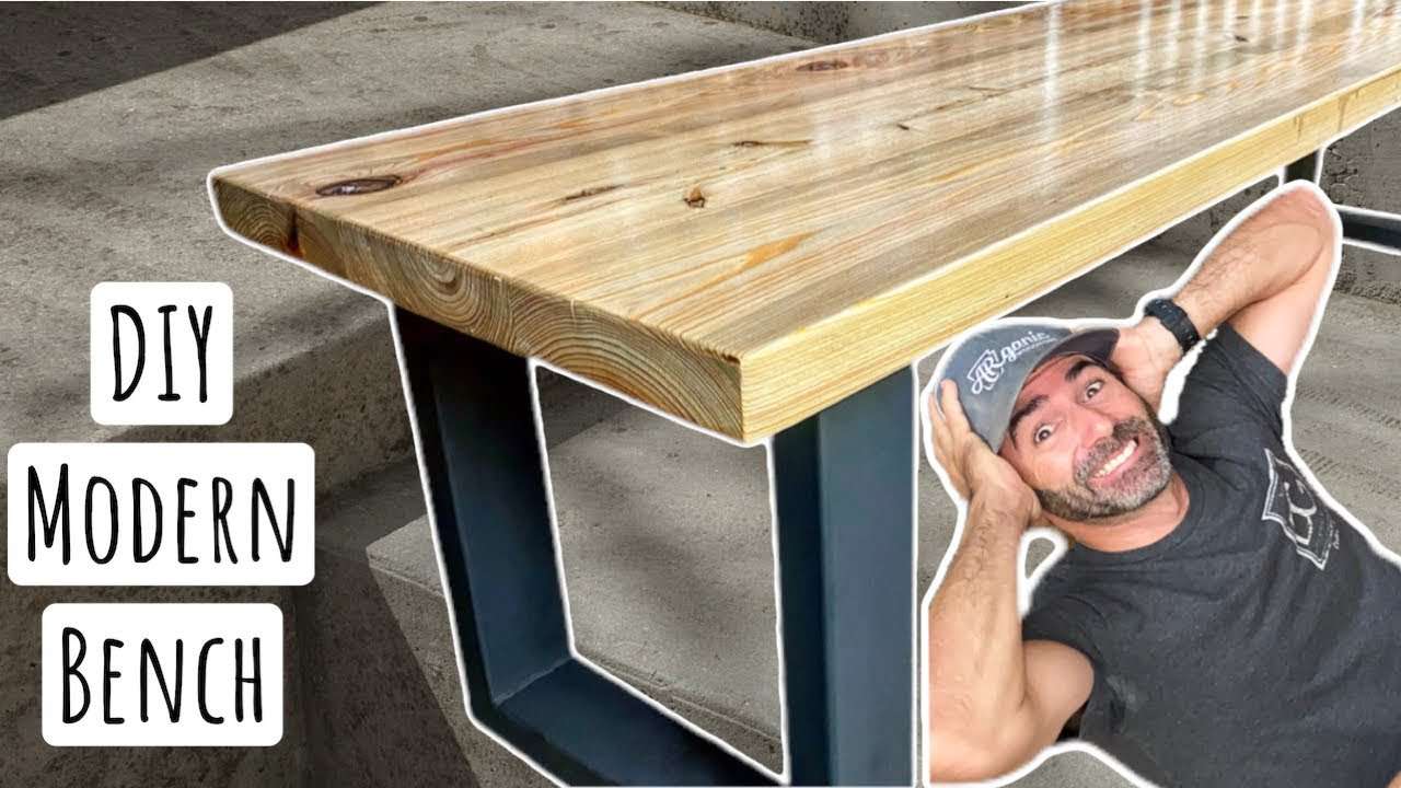 How to Make Wood Bench With Metal Legs