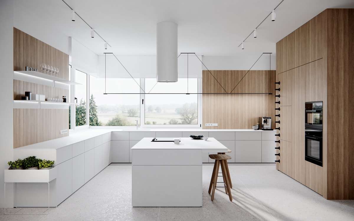 L Shaped Kitchen With Island